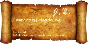 Jamniczky Magdolna névjegykártya